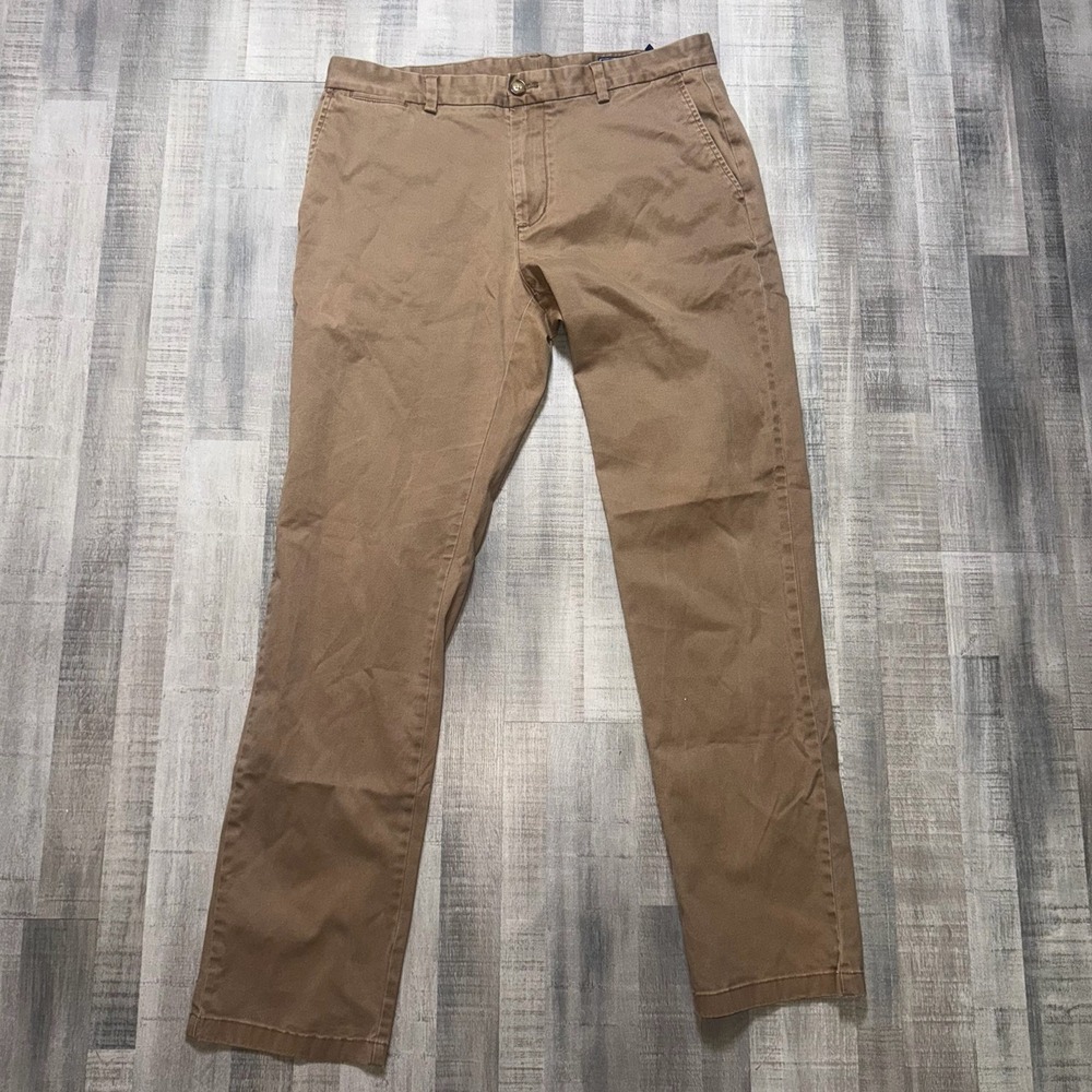 Vineyard Vines Corduroy Breaker Pants Mens 34x32 Khaki Slim Stretch Preppy
